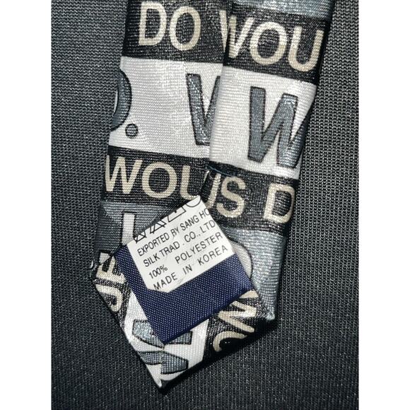 Fratello Men’s “What Would Jesus Do “ Poly Hand Made Tie - Picture 3 of 4
